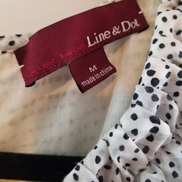 Line and Dot Black and White Dress - Picture 4 of 8